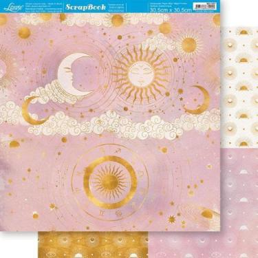 Imagem de Papel Scrapbook Litoarte 30,5X30,5cm Sd-1197 Sol E Lua