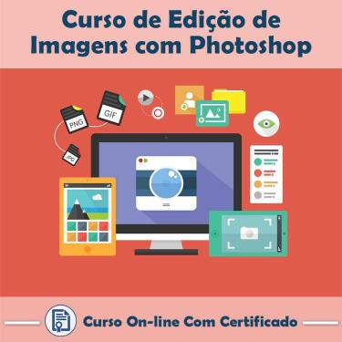 Imagem de Curso online em videoaula sobre Edição de Imagens com Photoshop com Certificado + 2 brindes
