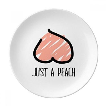 Imagem de Just Peach – Prato de porcelana decorativa com desenho rosa