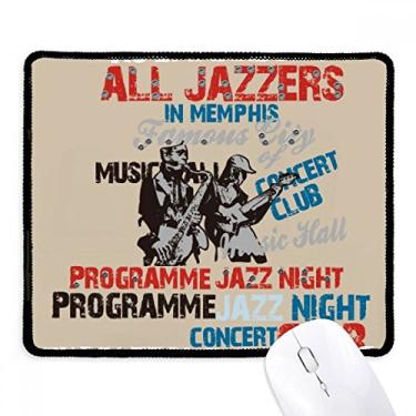 Imagem de Mouse pad com estampa de instrumentos coloridos rosa com borda costurada, tapete de borracha para jogos