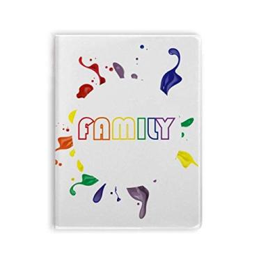Imagem de LGBT Caderno de capa macia com bandeira de arco-íris para família, Art Deco, presente moderno