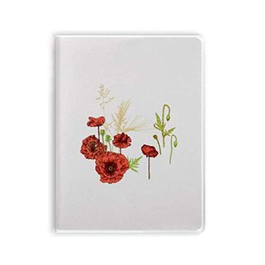 Imagem de Caderno de flores com pintura de plantas e pasta de goma de milho
