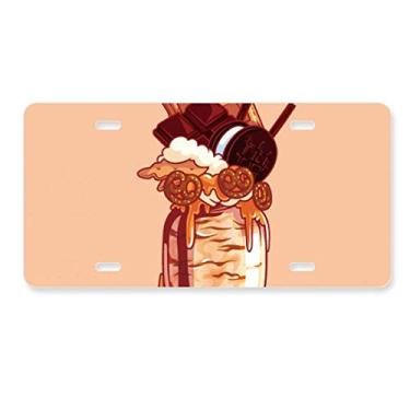 Imagem de DIYthinker Biscuits Garrafa de Chocolate Sorvete Placa de Carro Decoração Acessório de Aço Inoxidável