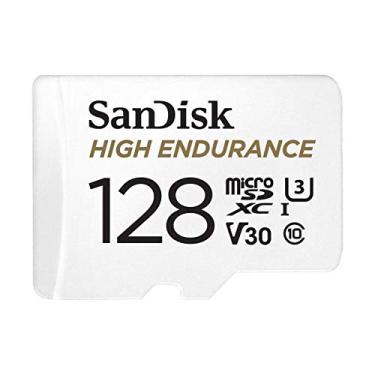 Imagem de SanDisk Cartão de memória UHS-I microSDXC de alta resistência de 128 GB com adaptador SD, 100 MB/s de leitura, 60 MB/s de gravação