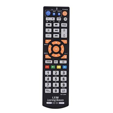 Imagem de Taidda Controle remoto inteligente universal, controle remoto inteligente de baixo consumo com função de aprendizagem para TV CBL DVD SAT preto