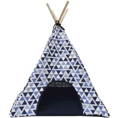 Imagem de Cabaninha Barcelona Azul para Cães e Gatos - Tam. Único