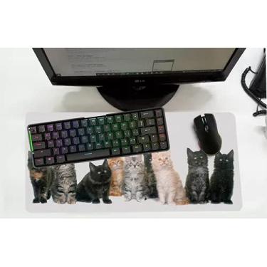 Imagem de Mouse Pad/Desk Pad Grande 30x70cm - Pets -Gatinhos Filhotes