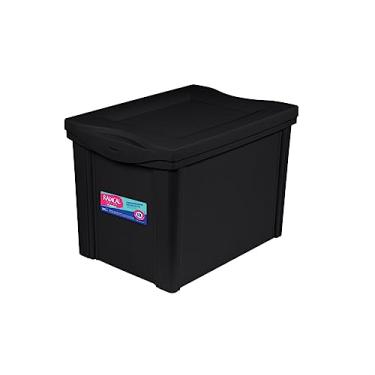 Imagem de Ordene - Caixa Organizadora Plástica Alta de 30 Litros, Cor Preta, Linha Radical