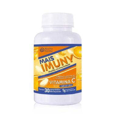 Imagem de Suplemento Alimentar Em Comprimidos efervescentes Vitamina C Abelha Rainha Mais Imuny 30 Comprimidos 1g de Vitamina C