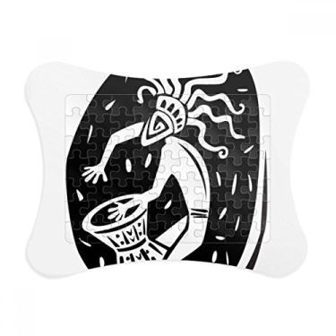 Imagem de Moldura de quebra-cabeça abstrata do antigo Egito Faraó Contorno do quebra-cabeça Decoração de imagem Enfeite de jogo