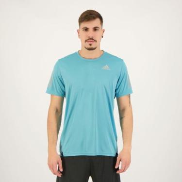 Imagem de Camiseta Adidas Own The Run Azul E Prata