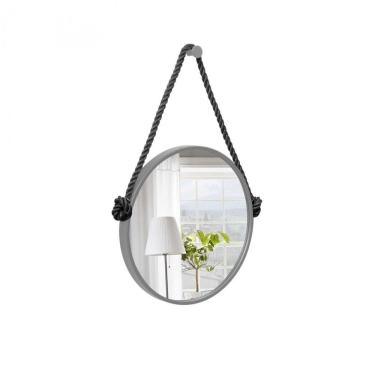 Imagem de Espelho Decorativo Adnet Alça Corda Naval 40 cm Redondo