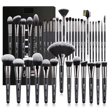 Imagem de BEILI Pincéis de maquiagem 40 pçs conjunto de pincéis de maquiagem profissional premium sintético Kabuki base mistura facial pó blush corretivos sombras de olhos kit(Embarque do armazém brasileiro)…
