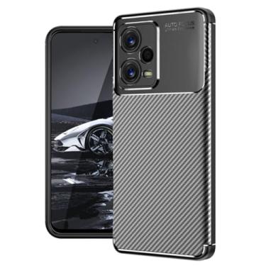 Imagem de Capa Capinha Fibra De Carbono Fosca Para Xiaomi Redmi Note 12 5g Tela 6.67 Case Anti Impacto - Danet (Preta)