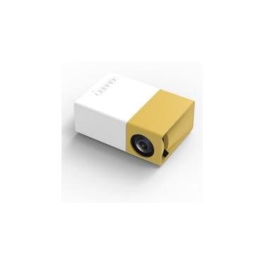Imagem de Projetor Portátil AAO Mini YG300 Pro, 1600 Lumens, USB, HDMI, Branco e Amarelo - YG300PRO