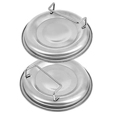 Imagem de HEMOTON 2 Unidades Suporte Para Conchas De Sopa Suporte De Metal Para Colher De Sopa Suporte De Colher De Panela Quente Suporte Para Descanso De Utensílios Cerâmica Balcão Aço Inoxidável