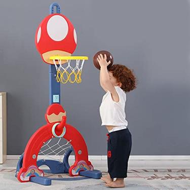Imagem de Cesta De Basquete Infantil Para 1 2 3 4 5 6 Anos De Idade, Suporte De Altura Ajustável, Suporte De Basquete Retrátil, Conjunto De Jogos Para Crianças, Mini Aros De Basquete Interno, Brinquedos Para Jo