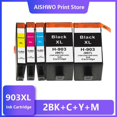 Imagem de Cartucho de tinta ASW Compatível para impressora HP  5PK 903XL 903XL 903XL  HP Officejet Pro 6950