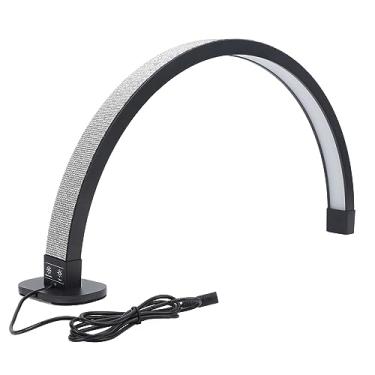 Imagem de Lâmpada de Mesa Led Meia Lua, 100 a 240v Lâmpada de Mesa Meia Lua Proteção para Os Olhos Brilho Regulável 2520lm para Transmissão Ao Vivo (Plugue dos EUA)