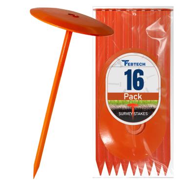 Imagem de FEBTECH - Marcador de tanque séptico – 15 x 25 cm – Marcadores de linha de propriedade adequados para proteger sua fossa séptica e limites de propriedade com estacas sólidas e resistentes – Pacote com