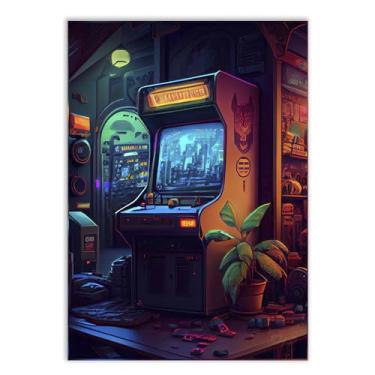 Imagem de Placa Decorativa A4 Fliperama Retro Games Decoração