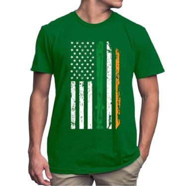 Imagem de YZMI Camiseta masculina divertida do Dia de São Patrício de São Patrício de manga curta com estampa, Bandeira Green_us, G