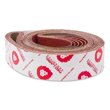 Imagem de Red Label Abrasives 5 correias de lixamento de cerâmica EdgeCore de gramatura 40 grãos de 183 cm, pacote com 6
