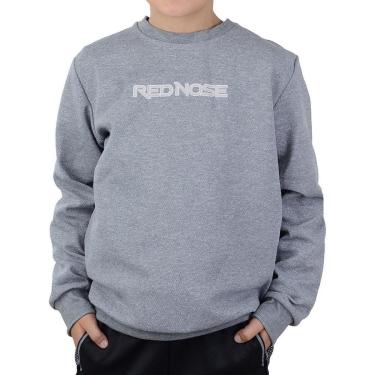 Imagem de Blusa Juvenil Masculina Red Nose Moletom Cinza Claro 9710073-Masculino
