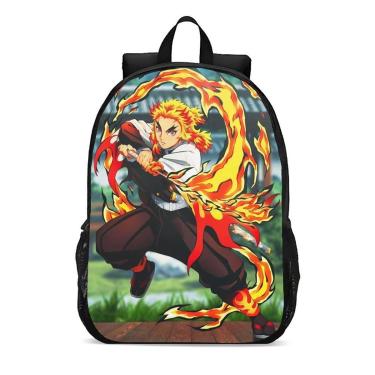 Imagem de Mochila Escolar Infanto Juvenil Anime Rengoku Demon Slayer Novidades 0112-Unissex