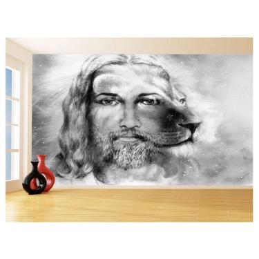 Imagem de Papel De Parede 3D Religioso Jesus Leão De Judá 3,5M Rl85