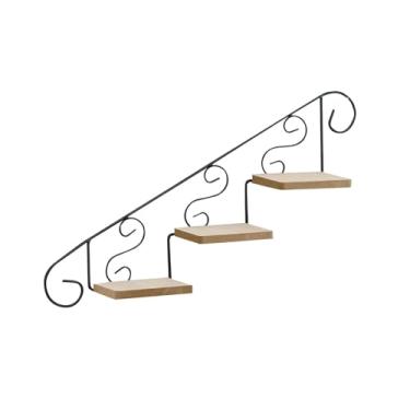 Imagem de IEUDNS Planta suporte escada prateleira decorativa suporte de montagem na parede pendurado flor prateleira para banheiro sala estar quarto interior, para cima