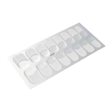Imagem de shamjina Tiras de unhas de gel semi curadas, arte de unha, presentes para mulheres, salão de beleza, decoração de unhas, adesivos de gel, decalques, branco