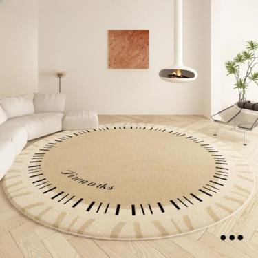 Imagem de Tapete redondo para mesa de café, lavável, resistente à sujeira, para sala de estar, vestiário, decoração macia, 14, diâmetro 160cm