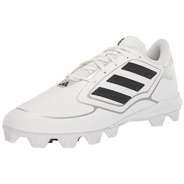 Imagem de adidas Tênis feminino Purehustle 3 Mid, Branco/preto/prata metálico, 7.5