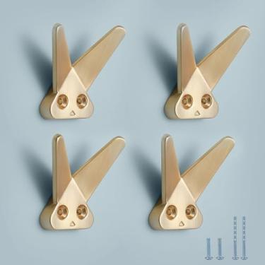 Imagem de Evionlin Coelho simples porta de entrada armário armário gancho de banheiro gancho de banheiro 8 peças latão escovado