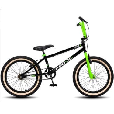 Imagem de Bicicleta Infantil Aro 20 PRO X Serie 1 FreeStyle V-Brake Pneus Faixa Bege Aros em Aluminio Reabaixada,Preto Verde