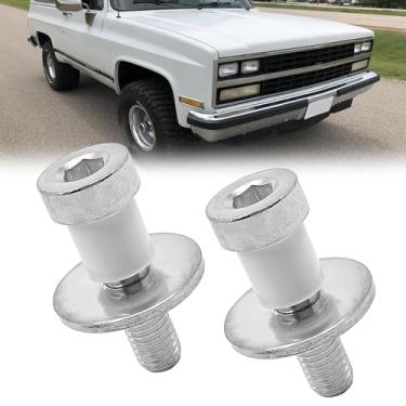 Imagem de NOTISH Um par de peças de reparo de pino de bucha de trava de porta de caminhão 38420, pino de parafuso de porta de caminhão compatível com Cadillac, Pontiac, Buick, Jimmy, Chevy, GMC, OEM 9601750
