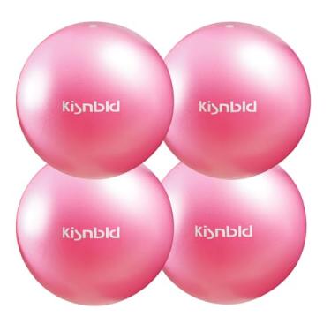 Imagem de kisnbld Pequena bola de exercício, mini bola de pilates de 23 cm, mini bola de ioga antiexplosão e antiderrapante para estabilidade, fitness, fisioterapia e treino de alongamento em casa, academia e