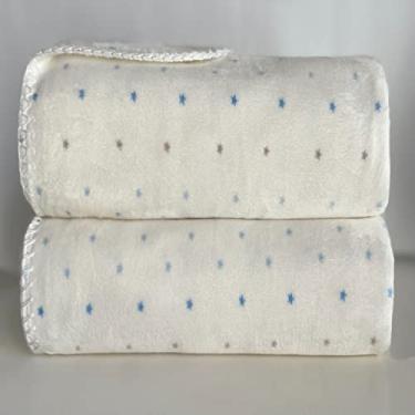 Imagem de Manta Donna Laço Bebê Velvet Star Azul Bebê