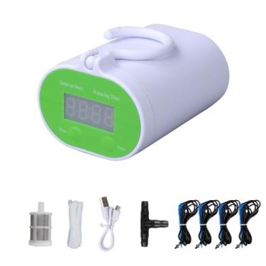 Imagem de de irrigação automática de irrigação de jardinagem Equipamento multifuncional Temporizador Kit de irrigação por gotejamento leve para, Pingando 4 Potes