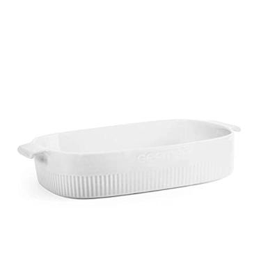 Imagem de Germer, Travessa retangular em porcelana, modelo assar ou servir, refratária, 5000 ml, Branco