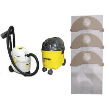 Imagem de Kit Com 9 Sacos Descartáveis Aspirador De Pó Karcher Nt 2501 Nt 181 - 