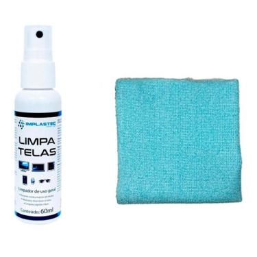 Imagem de Kit Limpa Telas 150ml Outro Mundo com Panos Coloridos Azul, Azul