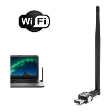 Imagem de Antena Receptor Wifi Wireless Adaptador 1200mbps Nota Fiscal - WLANN