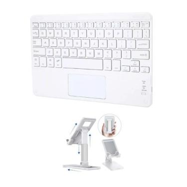 Imagem de Teclado Touchpad Recarregável + Suporte Para Tablet Lenovo M9 - Fam, B