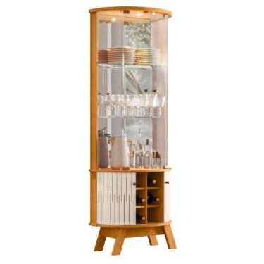 Imagem de Cristaleira com 2 Prateleiras Placência Cinamomo Off White - Mais de C