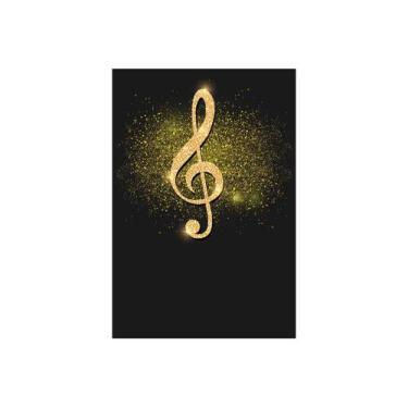 Imagem de Painel De Festa Vertical 1,50 x 2,20 -  Clave de Sol Efeito Glitter 03