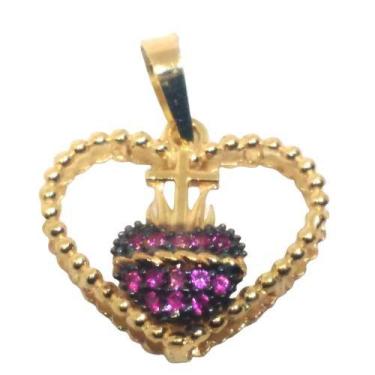 Imagem de Pingente de ouro 18k Sagrado Coração - Elegancy Joias