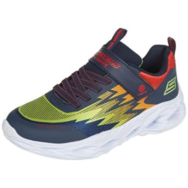Imagem de Skechers Tênis infantil unissex Vortex-Flash-Zorent, Azul marinho/multi, 11 Little Kid