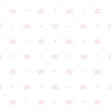 Imagem de Papel De Parede Branco Com Coroa Rosa Claro Infantil Adesivo - LRP